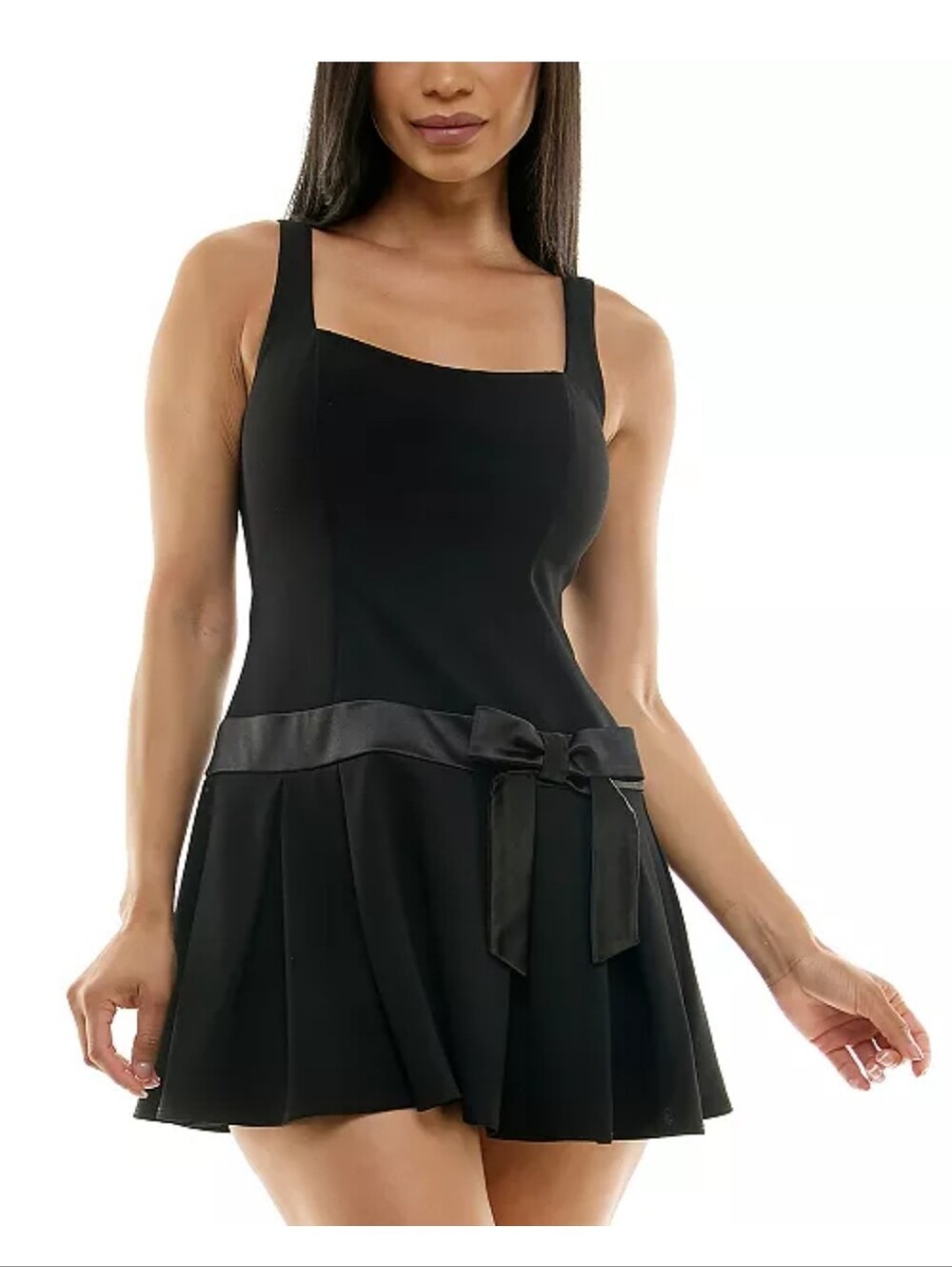 NWT B Darlin White Mini Dress 15/16 Cowl Neck Satin Bow Sleeveless Y2K